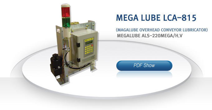 MEGA LUBE LCA-815
(Magalube overhead conveyor lubricator)